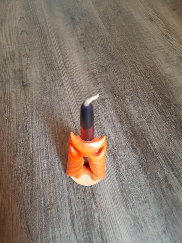 Vintage Gurley Orange Halloween Owl Candle - Picture 2 of 6