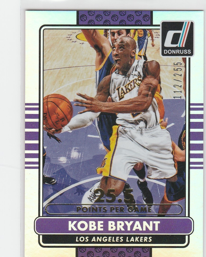 KOBE BRYANT 2014-15 DONRUSS #45 STAT LINE PARALLEL POINTS PER GM SERIAL #'D /255