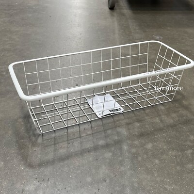 Ikea JONAXEL Wire basket, white, 7/8x20 1/8x5 7/8 NEW