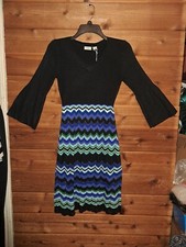 CATO Lightweight Pull Over Lined Sweater Dress Size XS Chrocheted Scallop Accent