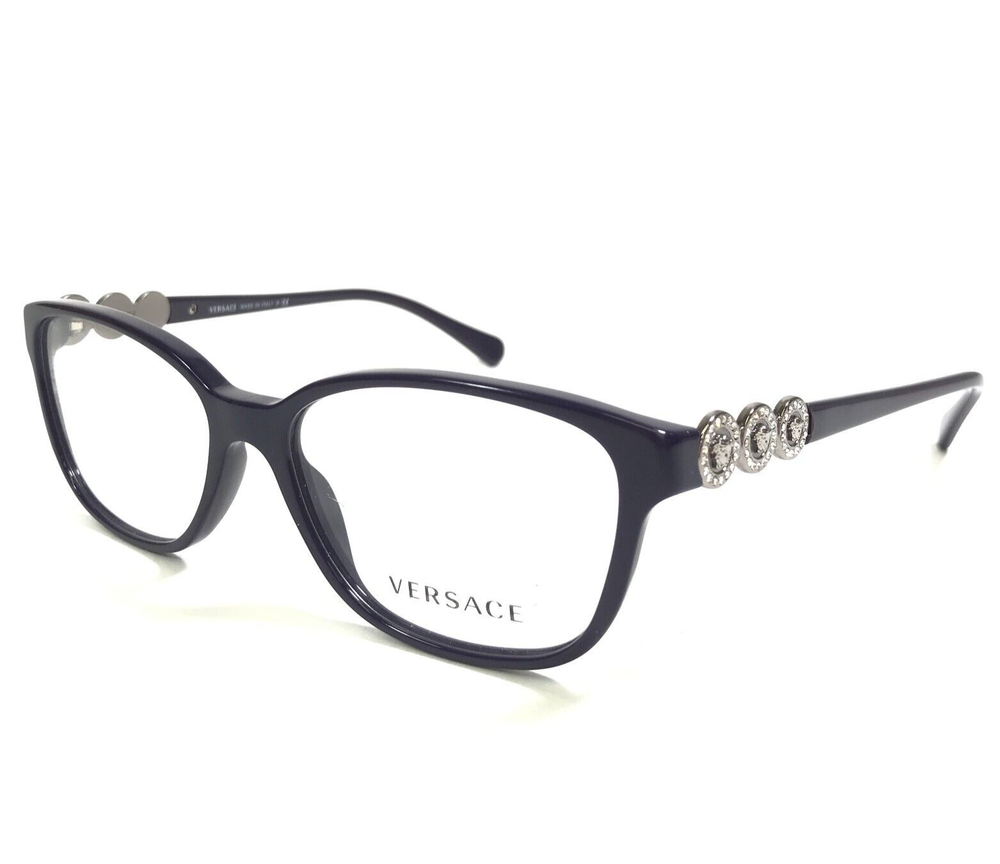 Versace Eyeglasses Frames MOD.3181-B 5064 Purple Silver Crystals 53-15-140