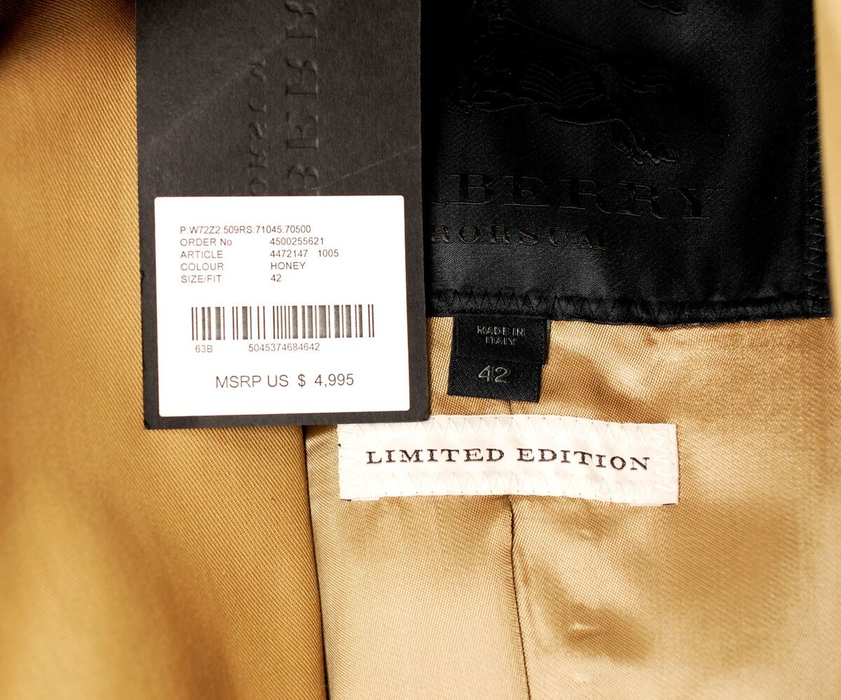 $4,995 Burberry Prorsum 8 10 42 LIMITED Regent Street Trench $4,995 Burberry Prorsum 8 10 42 LIMITED Regent Street Trench
