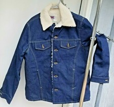 BIG MAC MEN'S DENIM JACKET BLUE SHERPA CHORE VTG RETRO SIZE 42 USA VGC