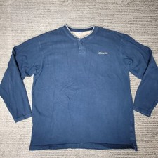 Columbia Size XL Mens Sweater Long Sleeve Crew Neck Navy