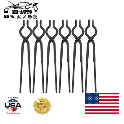 V Bolt Tongs Set Blacksmith Forge Tong Set Includes 3/8 1/2 5/8 3/4 7/8 1 Inch