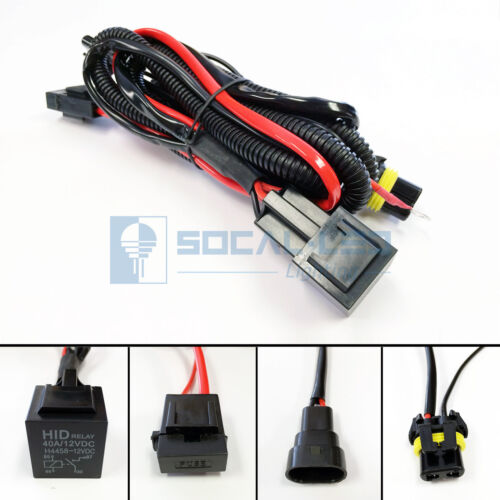 HID Relay Harness 9006 9005 40A 12V 35W/55W Heavy Duty Wiring Upgrade Kit - Picture 1 of 3