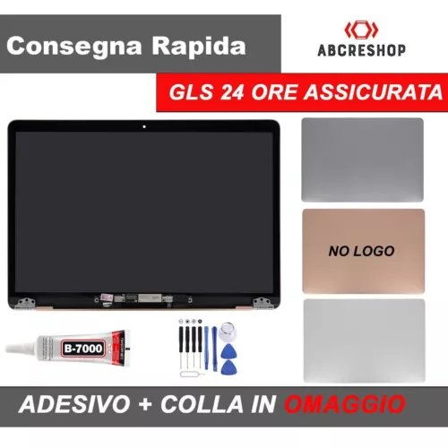 LCD DISPLAY RETINA ASSEMBLATO PER MACBOOK AIR 13 (2020) A2179 SCHERMO SENZA LOGO
