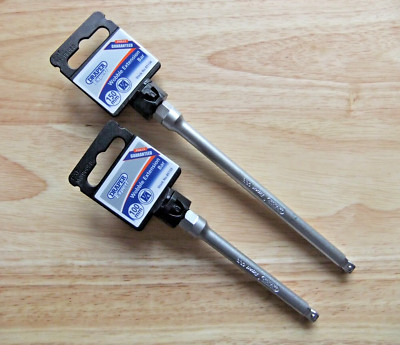 2 x Draper Expert 1/4'' Antrieb Taumel Verlängerungsstangen 100 mm & 150 mm - seidenmatt