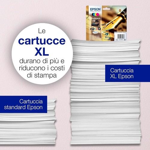 Epson Serie Penna e Cruciverba 16 Multipack 4 Cartucce Inchiostro Originale new - Photo 7/7