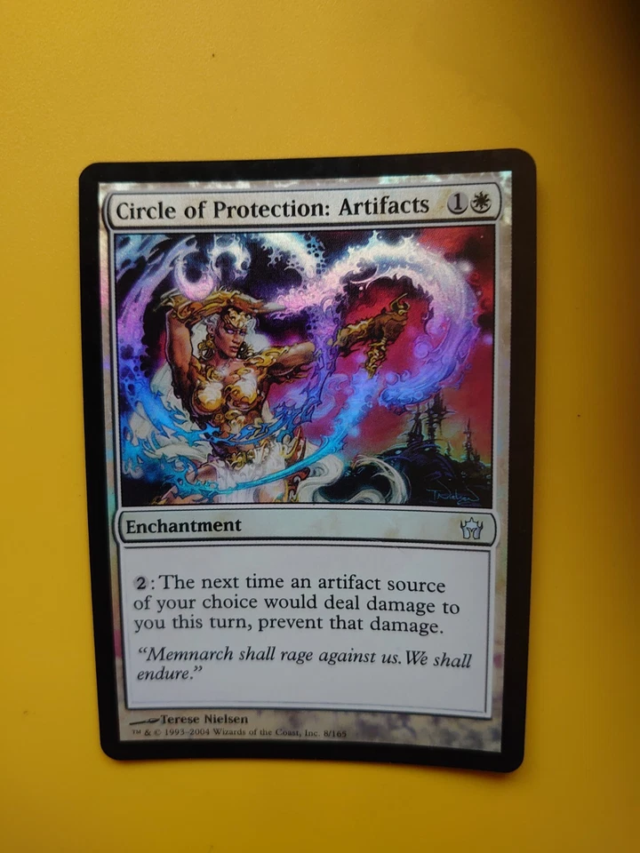 MTG Card.  Circle of Protection :Artifacts FOIL  Fifth Dawn enchantment - Image 2 of 3