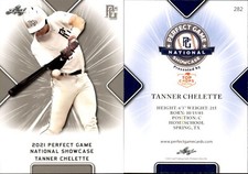 TANNER CHELETTE 2021 LEAF PERFECT GAME NATIONAL SHOWCASE ROOKIE CARD #282
