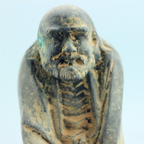 Antique Old bronze statues Sakyamuni Buddhism Family art damo Asceticism Buddha - Picture 10 of 11
