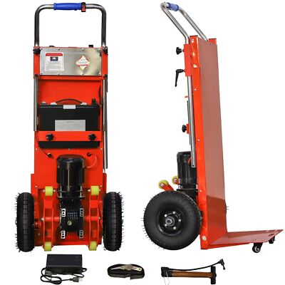 Electric Stair Climbing Hand Truck 1200W Cart Dolly 880lb Load Inflatable Wheels