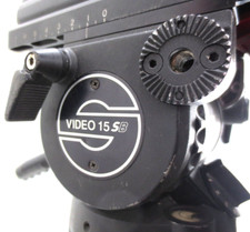SACHTLER VIDEO V15SB FLUID HEAD TELEPAN BAR PLATE TIEDOWN KNOB SERVICED 35.4Lb  