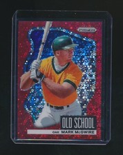 MARK MCGWIRE 2022 PANINI PRIZM OLD SCHOOL RED DISCO PRIZM PARALLEL 54/99 #7