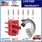 6X For 2007-2010 2011 Jeep Wrangler V6 3.8L Spark Plugs + Wire Set & Coil Pack