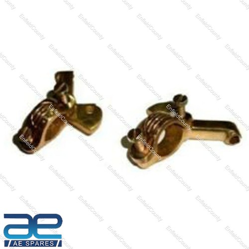 Leva Freno E Embrayage Con Staffe Da 1 " En Ottone pour Royal Enfield S2u - Photo 4/9