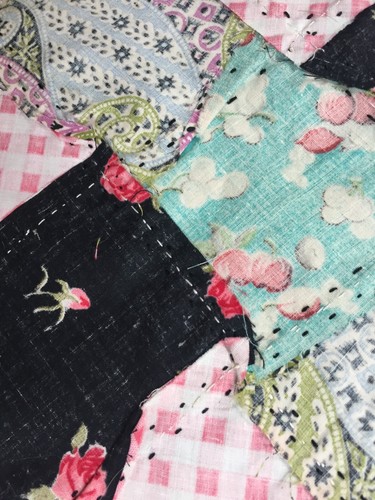 13 Vtg 9 Patch Quilt Blocks-Machine & Hand Stitched--8 1/2" x 8 1/2" FREE SHIP - Picture 7 of 9