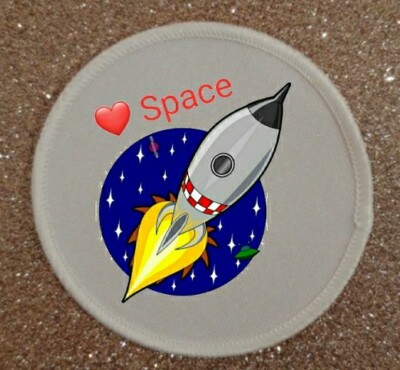 3'' Love Space Sublimation Aufbügeln oder Aufnähen Patch Abzeichen NASA ESA Weltraum