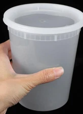 24 Pack 32oz Heavy Duty Round Deli Food Containers with Lids - BPA Free