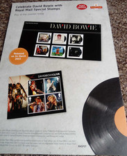 RARE David Bowie Royal Mail Stamps Promotional Stand-Up Display Card 2017