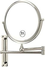 Make up mirror bathroom wall mount 8" satin nickel nameeks glimmer