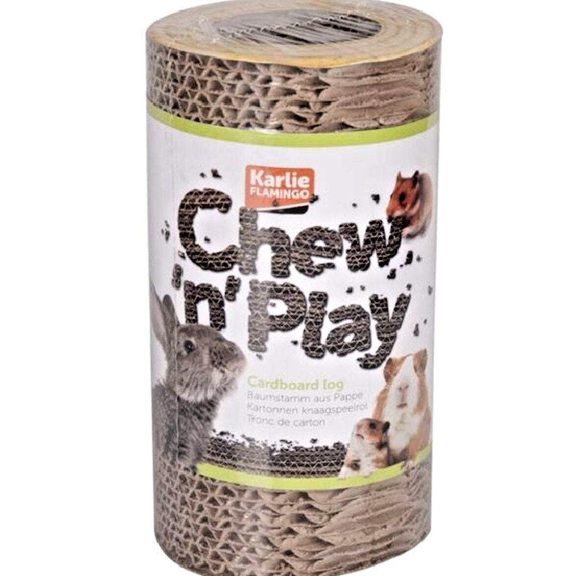 SHARPLES CARDBOARD LOG : Chew N Play Small Animal Rabbit Guinea Pet Gnaw Roll
