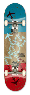 MOB Skateboard 31''x8'' Airlines Standardboard Holzboard Funboard Komplett Ahorn