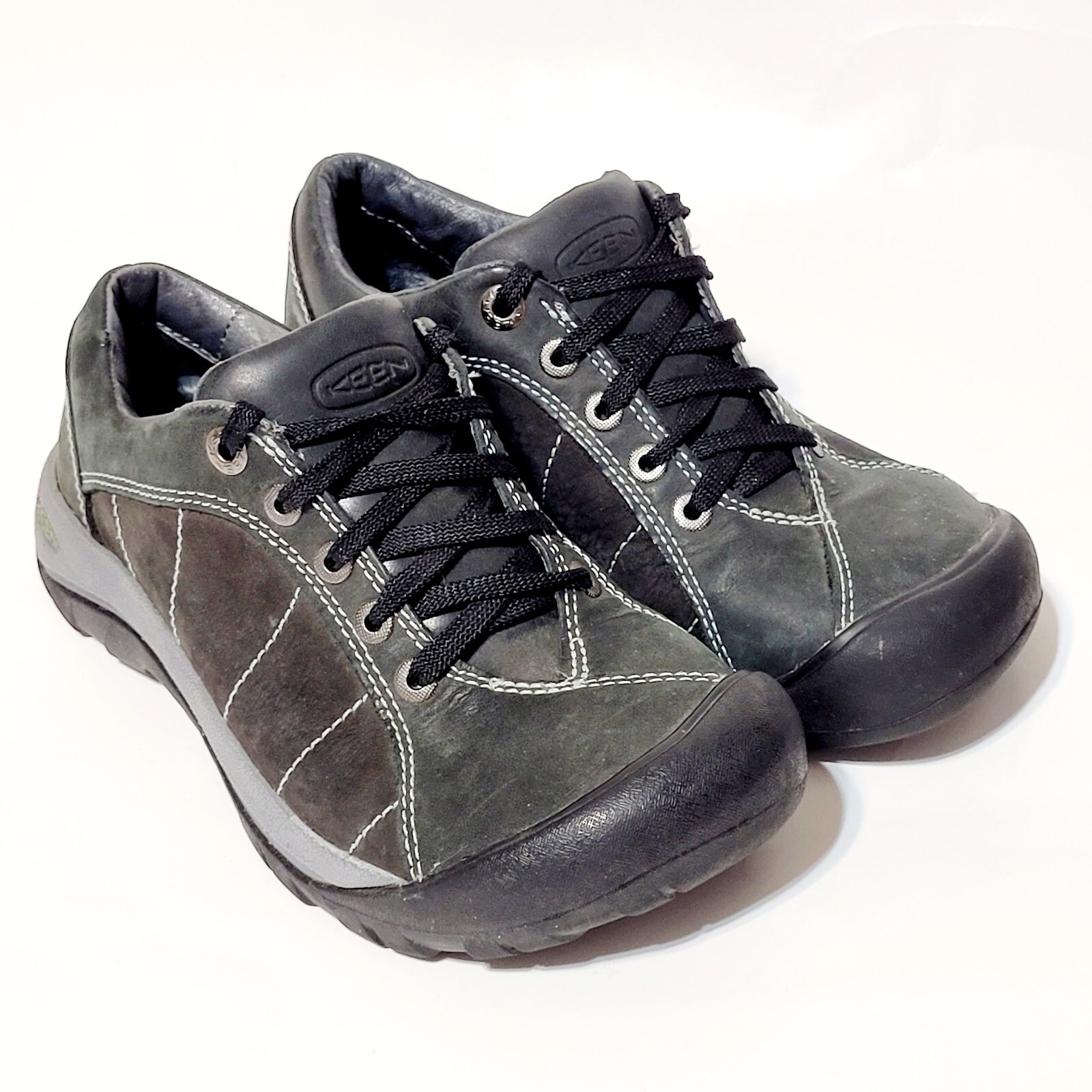 Scarpe KEEN Presidio Oxford nere in pelle comode da trekking outdoor Wms 6US 36EU