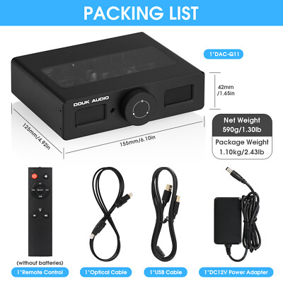 HiFi USB DAC with ESS9038/AK4493 Switch COAX/OPT to RCA Audio