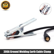 EARTH CLAMP CABLE WELDING GROUND GRIP LEAD 300A ARC MIG TIG 10-25 DINSE 1.5M