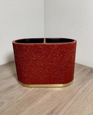 DKNY Red Glitter Double Toothbrush Holder