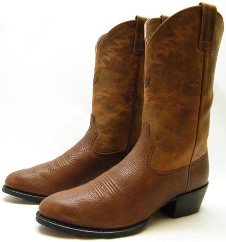 MENS ARIAT 34698 BROWN LEATHER COWBOY 