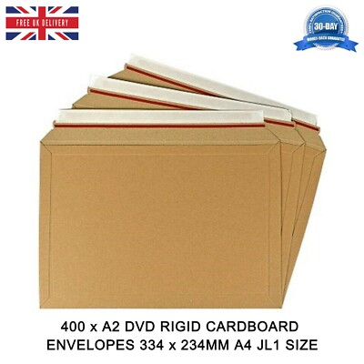 400 x A2 DVD STARRKARTON AMAZON STYLE MAILERS UMSCHLAG 334x234MM A4 F3 JL3 