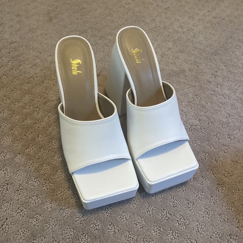 SHEIN White Platform Shoes New