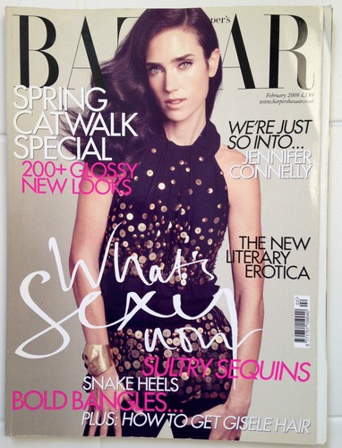 Feb 2009 USA HARPERS BAZAAR; Stunning Jennifer Connelly; Spring Catwalk