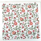 Pottery Barn Block Print Cotton Napkins White Pink Floral Linen 20 x 20 Set FLAW