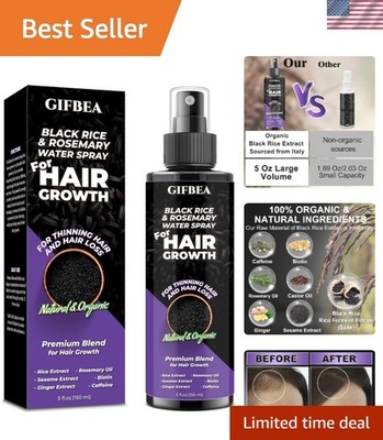 5 Fl Oz Organic Hair Serum Spray with Biotin & Castor Oil - Nourishing Treatment