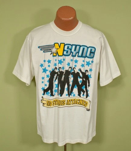 Men's Early NSYNC Tour TShirt Sz L Y2K Boy Band T- 2000s vintage concert t-shirt, vintage, single stitch, B+ condition