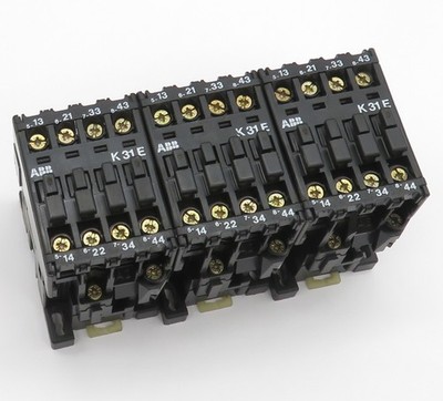 3x Hilfsschütz BBC ABB K31E Schütz 3S+1Ö Contactor Relay 3NO+1NC 4A Spule 220V