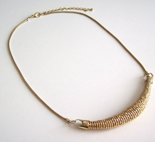 GoldKette Art Deko Modeschmuck Mond Sichel Retro Look Vintage Style 80er 80ies - Bild 5 von 5