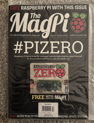 Rare MagPi Issue 40 With Raspberry Pi Zero - Historic First - Original Packaging