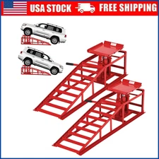 5 Ton 10000lbs Auto Car truck Service Ramp Lift Heavy Duty Hydraulic Lift 2PCS