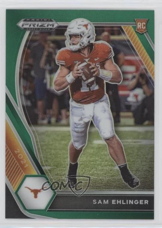 2021 Panini Prizm Draft Picks Green Prizm Sam Ehlinger #131 4z8