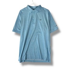 Callaway Opti-Dri Moisture Management Blue White Polo Shirt S/S Size XL