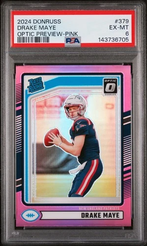 2024 PANINI DONRUSS OPTIC PREV-PINK #379 DRAKE MAYE PSA 6