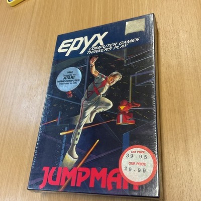 SEALED Jumpman by EPYX for Atari 48k Home Computer 584C Cassette 1983