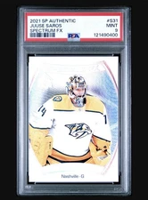 2021 UD SP Authentic Juuse Saros Spectrum FX 1/1 PSA 9