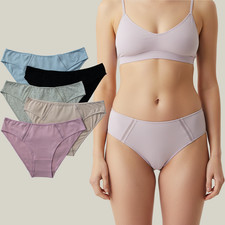 Damen Mini-Hüftslip in 5 Farben Panty Höschen Gaubert 9101 Bio-Baumwolle M/L/XL