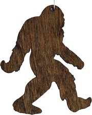 Bigfoot Christmas Ornament  Hand Stained Wood Sasquatch Holiday Gift